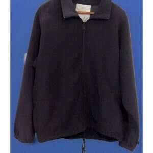 Tru-Spec Micro Fleece Liner Jacket Black Bungee Waist Mock Neck Zip